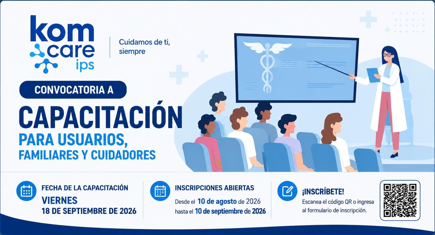 Convocatoria a capacitación para usuarios, familiares y cuidadores
